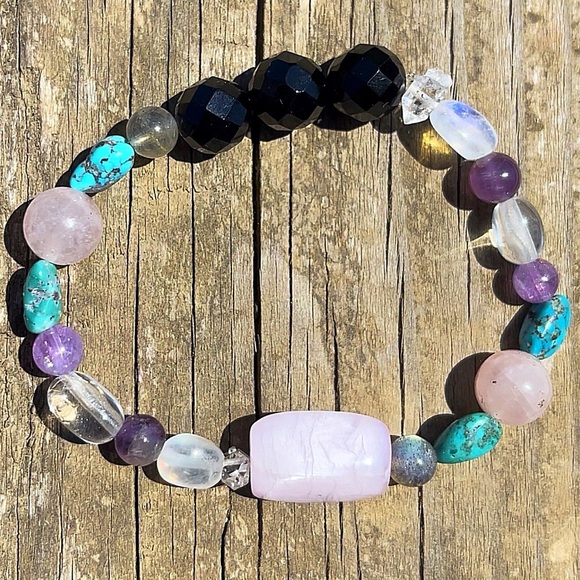 Hand Made Gemstone Bracelet SEE VIDEO - Picture 4 of 5